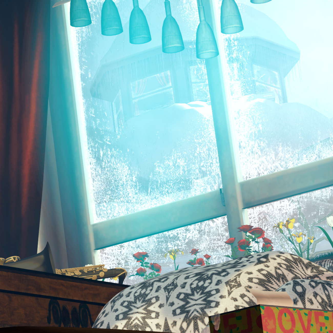 - 2025 - Not overly happy with the interior of the room, but the snowstorm effect looks fantastic.