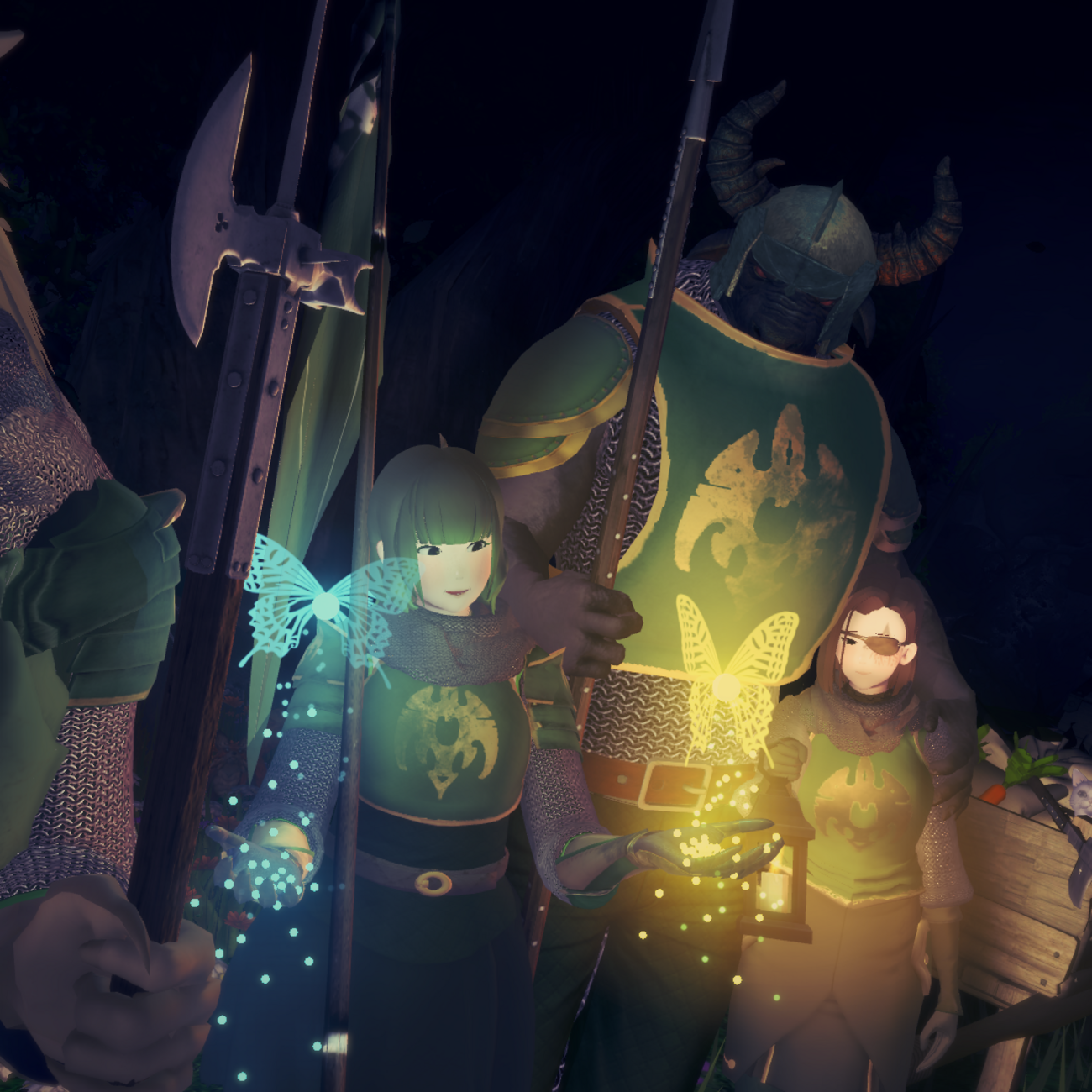 - 2024 - A image showing the gang in  "Morale Boost" hanging out as a squad, also to show that they all get along happily together. Plus just to show "monster-like" characters as completely civilized folk.