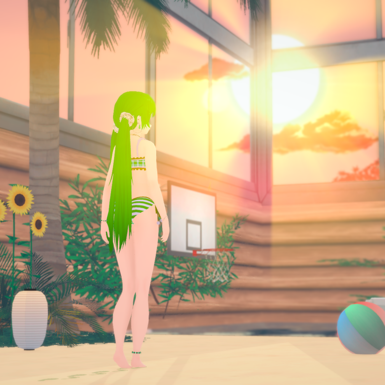 - 2018 - My first actual project in Studio that wasn't just me placing characters in a pre-made room.
The footsteps in the sand are additional versions of Mineral with recolored skin to simulate the effect, as we didn't have fancy stuff like displacement and such back then.