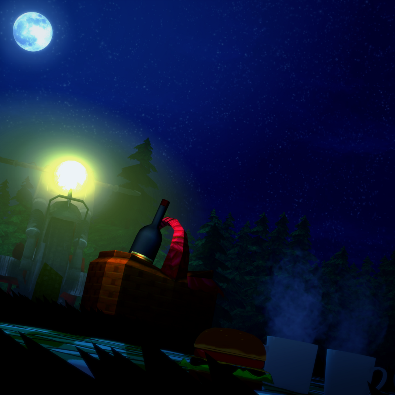 - 2022 - Evolution of the night scene from 2021, and my first real step into using dynamic lights in my scenes.