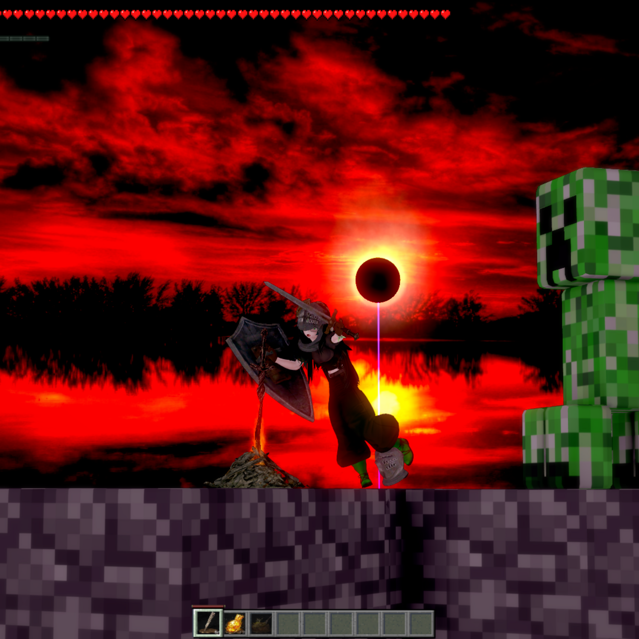 - 2020 - Though I'd be funny and combine Dark Souls and Minecraft for some reason. I wasn't.