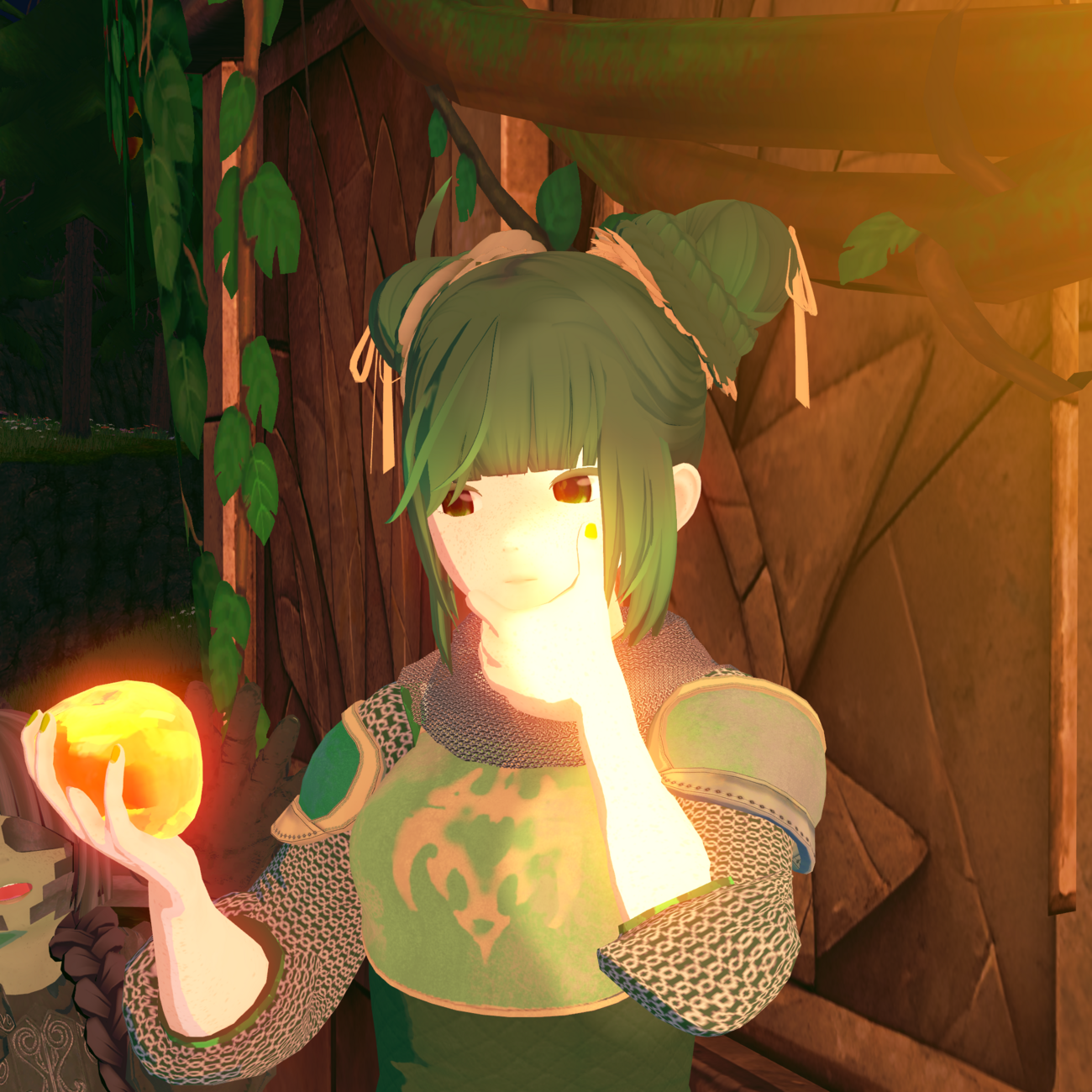 - 2022 - Just some adventure scene thing with a transparent golden, shining apple.