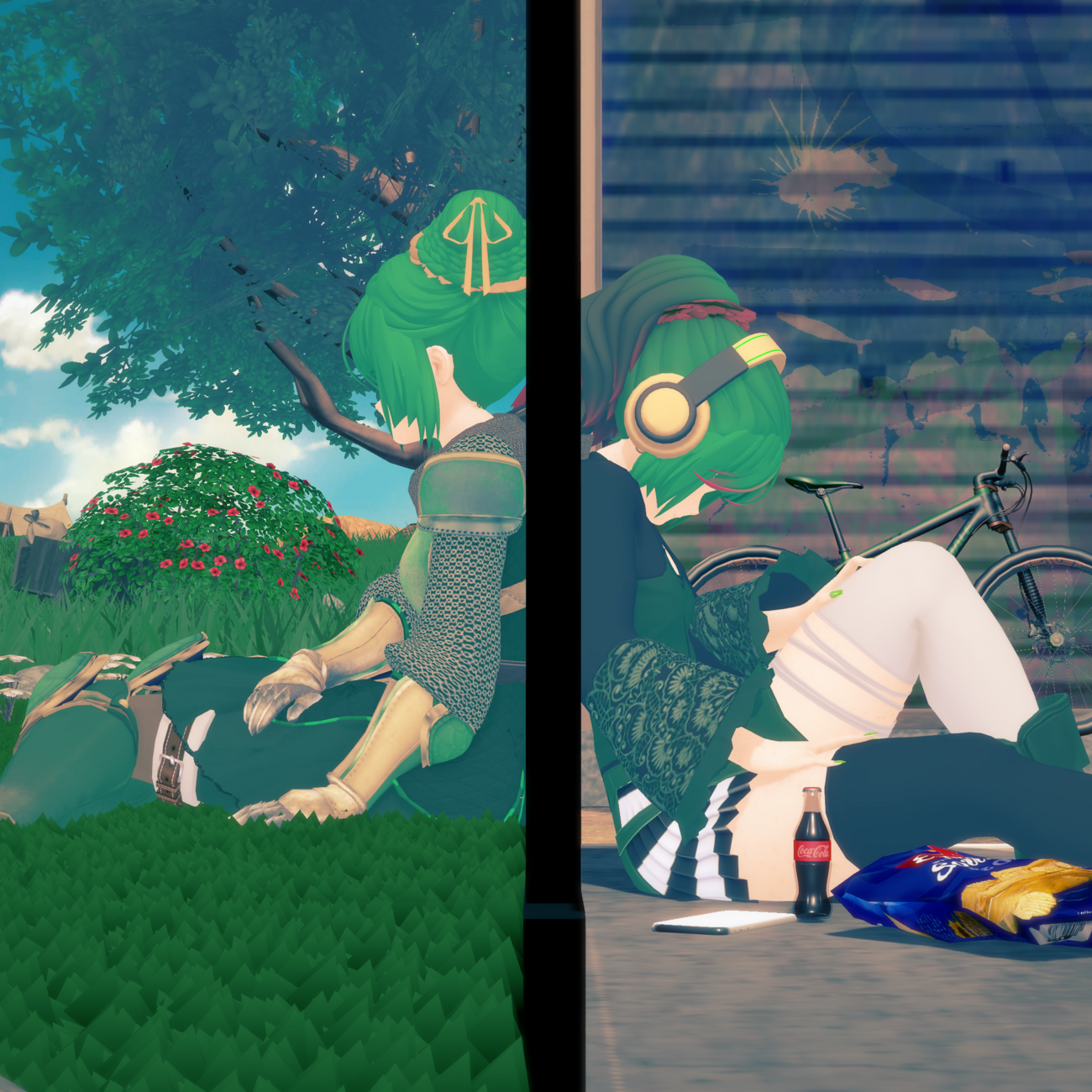 - 2021 - This piece was made according to Mineral's lore at the time, where she would effectively live forever. This reflecting on how her life has changed through the ages.