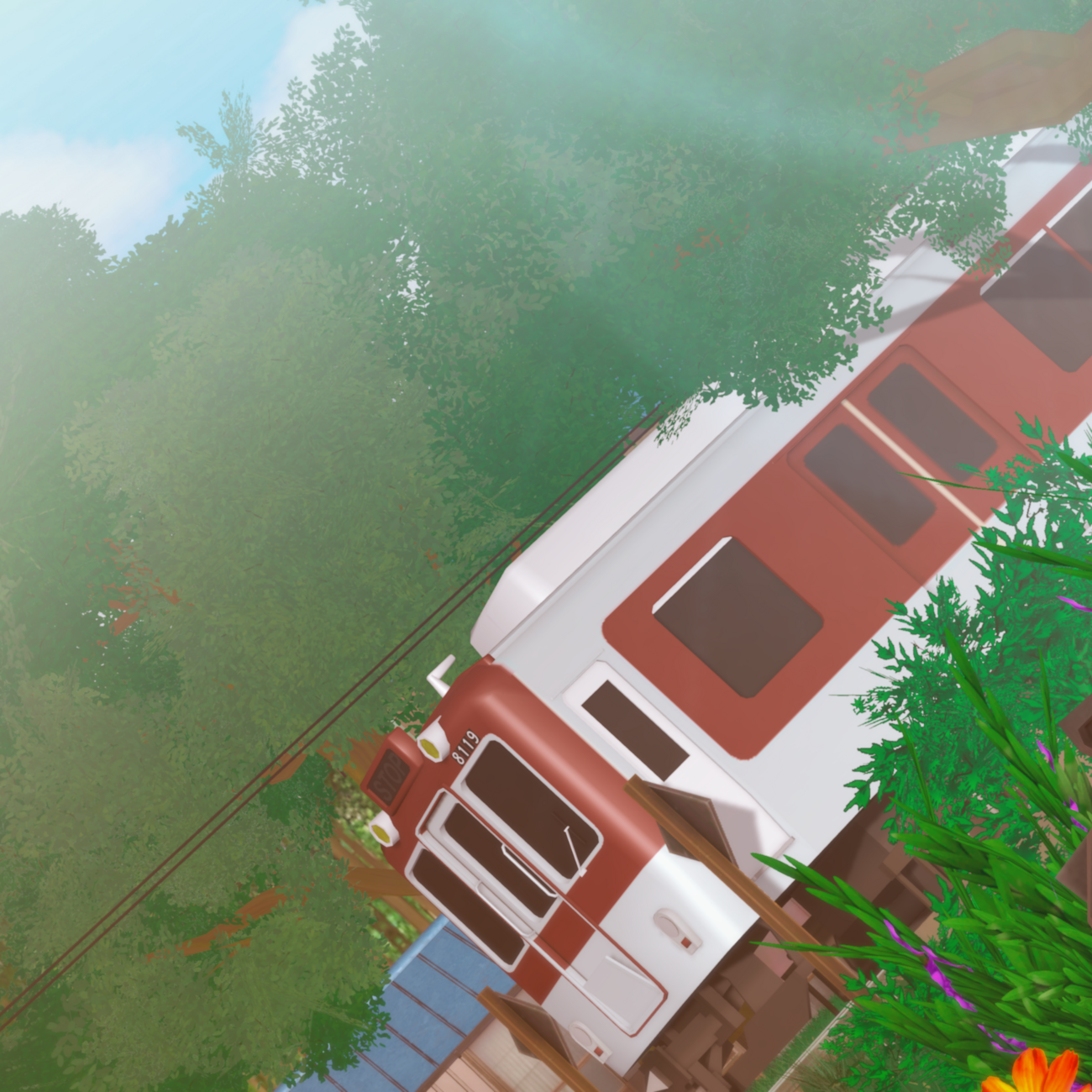 - 2022 - Outskirts / small village scene with a parked train